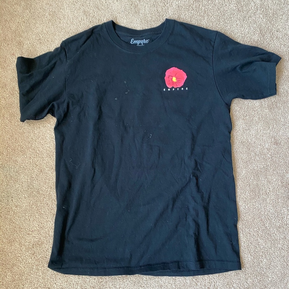 Empyre black and red flower T-shirt